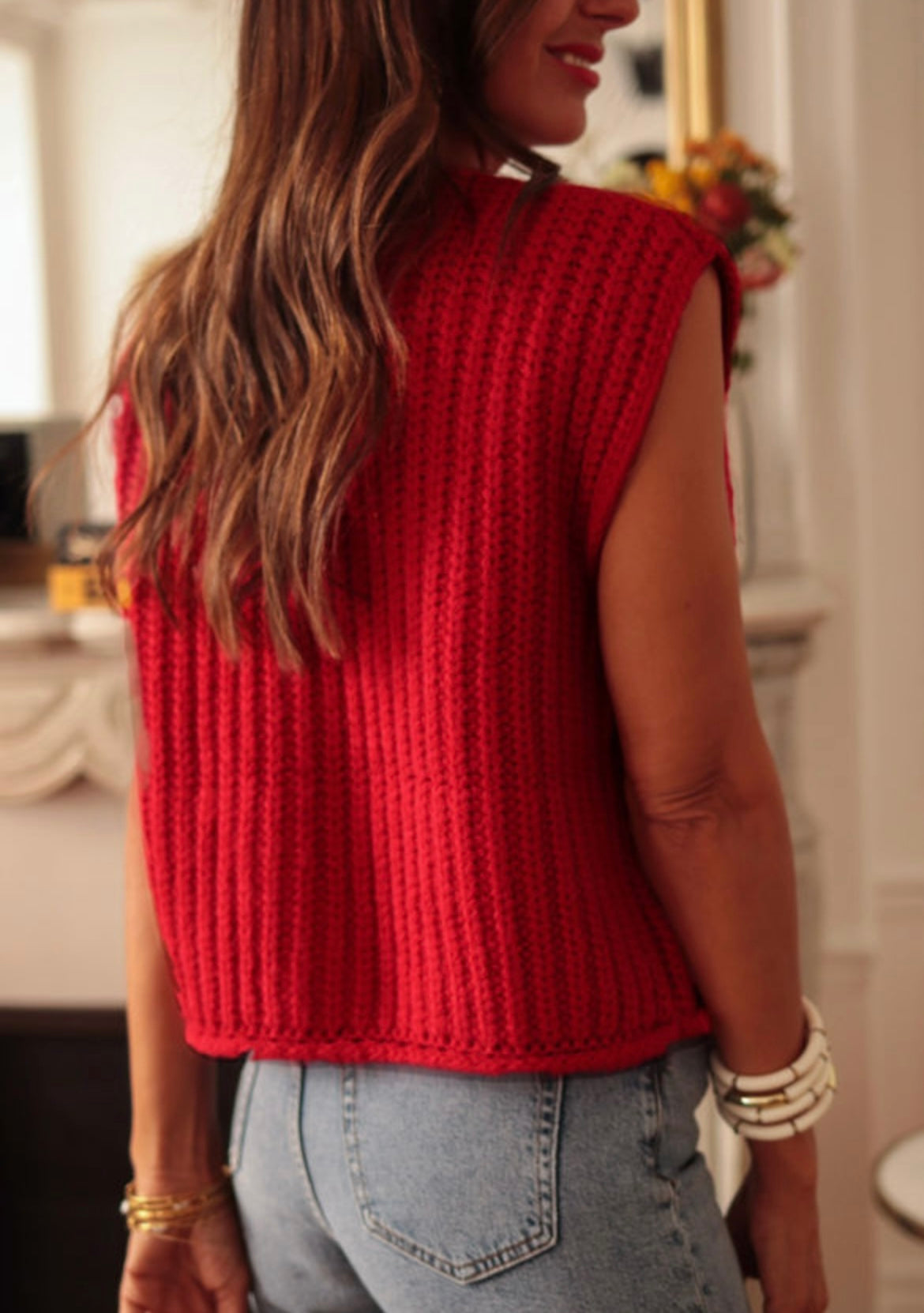 Buttoned sweater vest