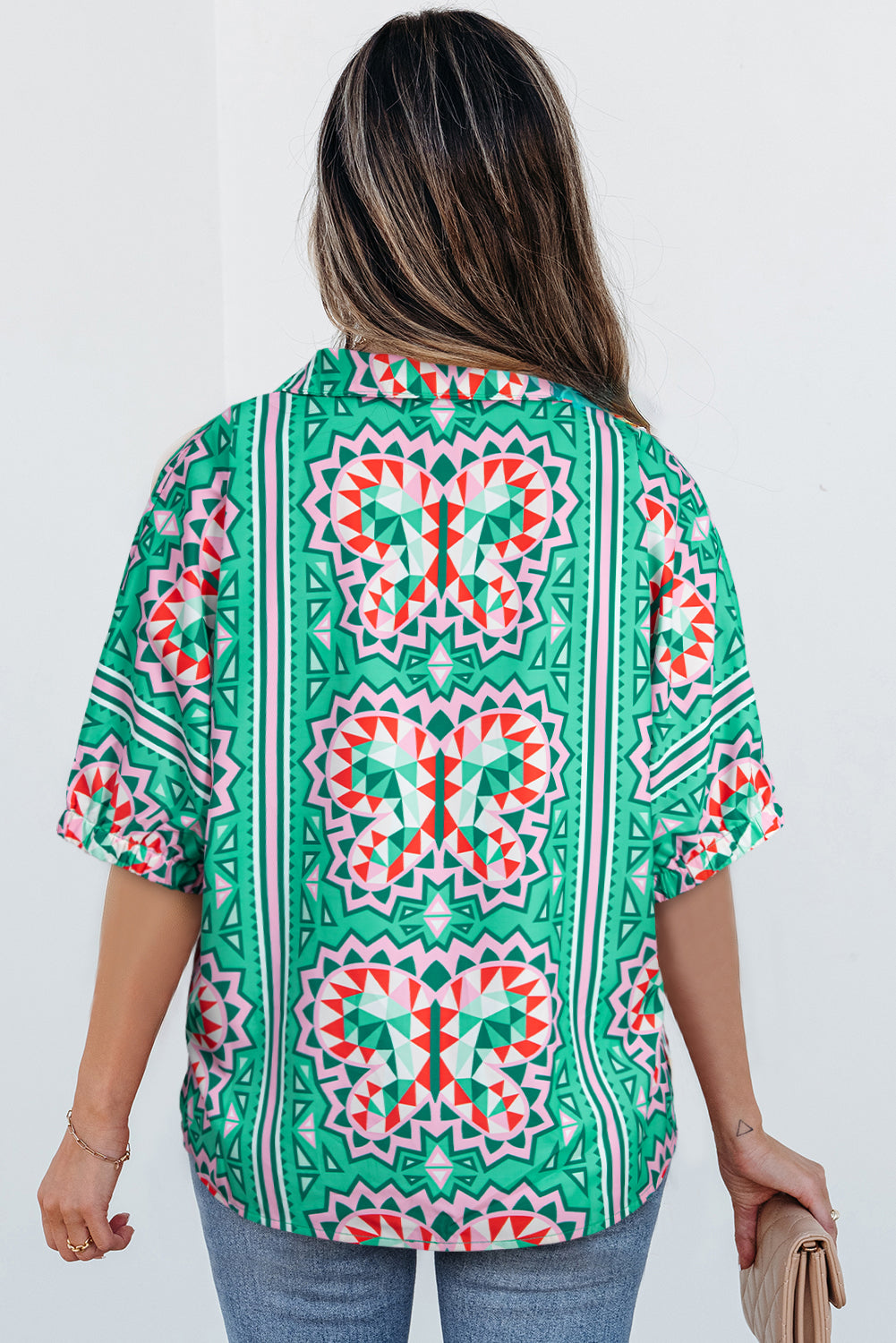 Sea Green Boho Blouse