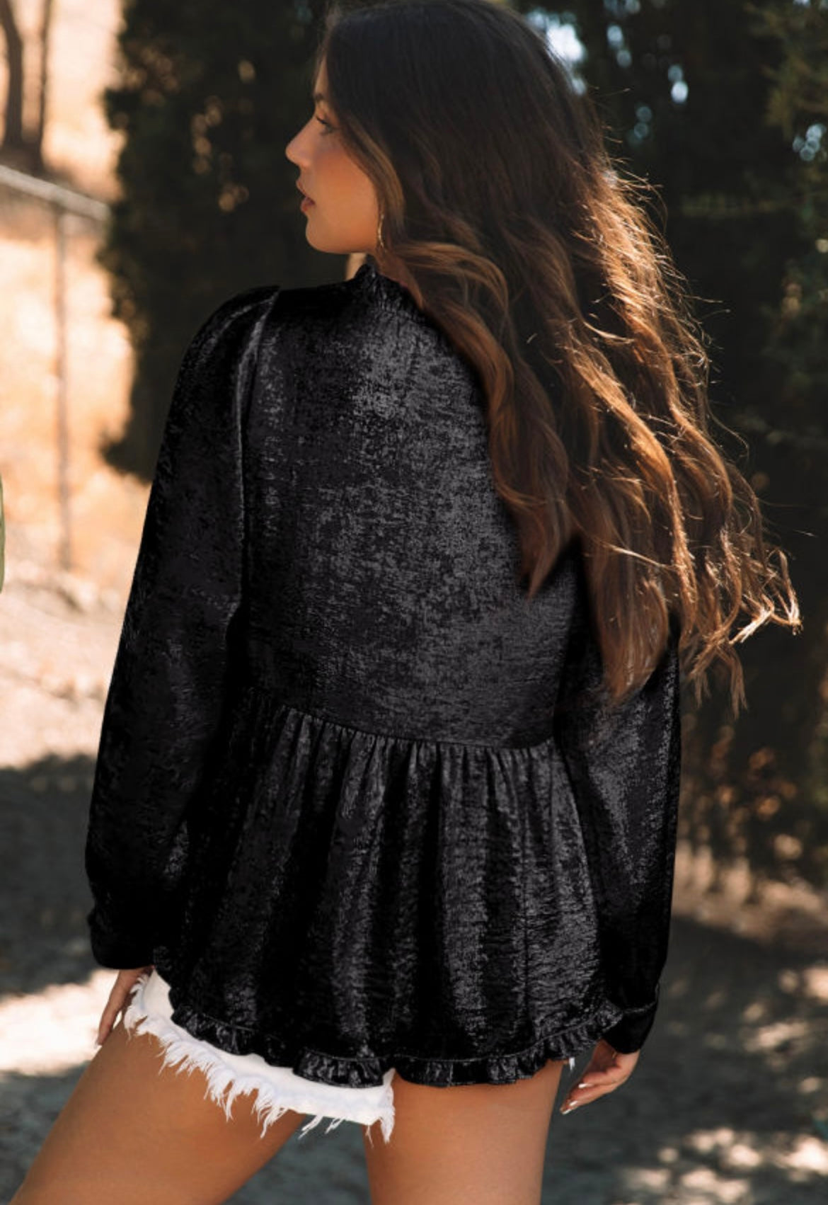 Black metallic top
