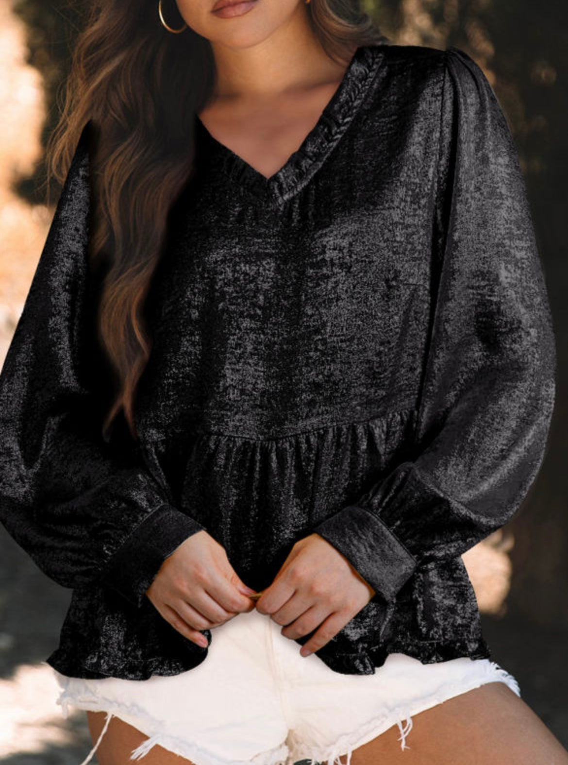Black metallic top