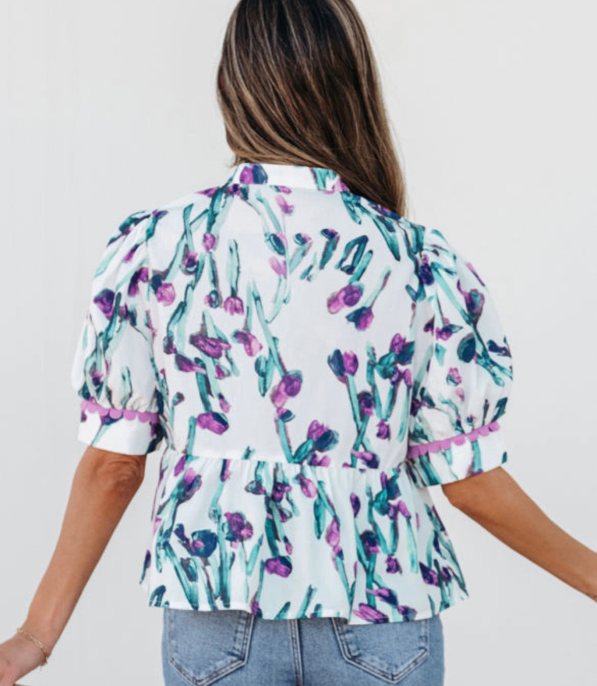 Ric rac floral top