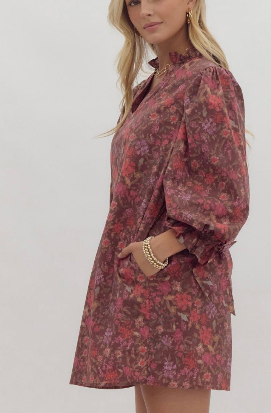Poplin floral dress