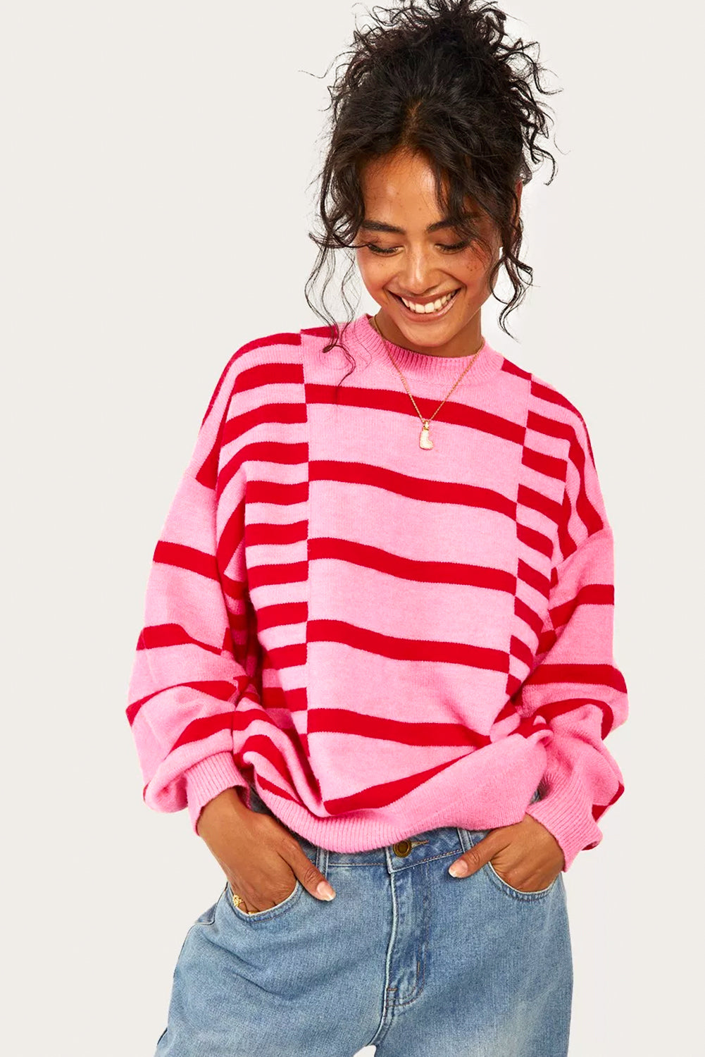 Pink Stripe Sweater