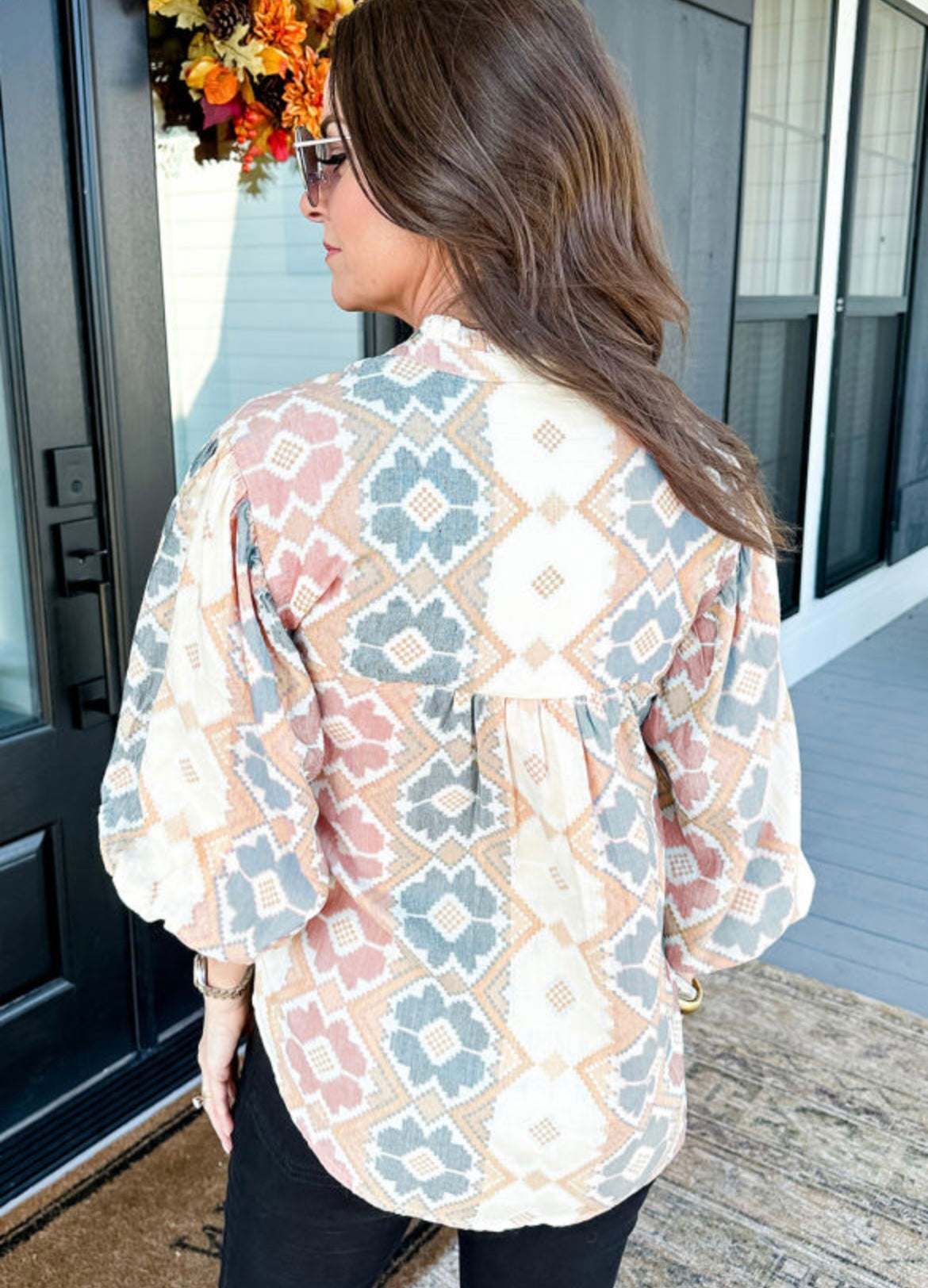 Neutrals geometric tassel top