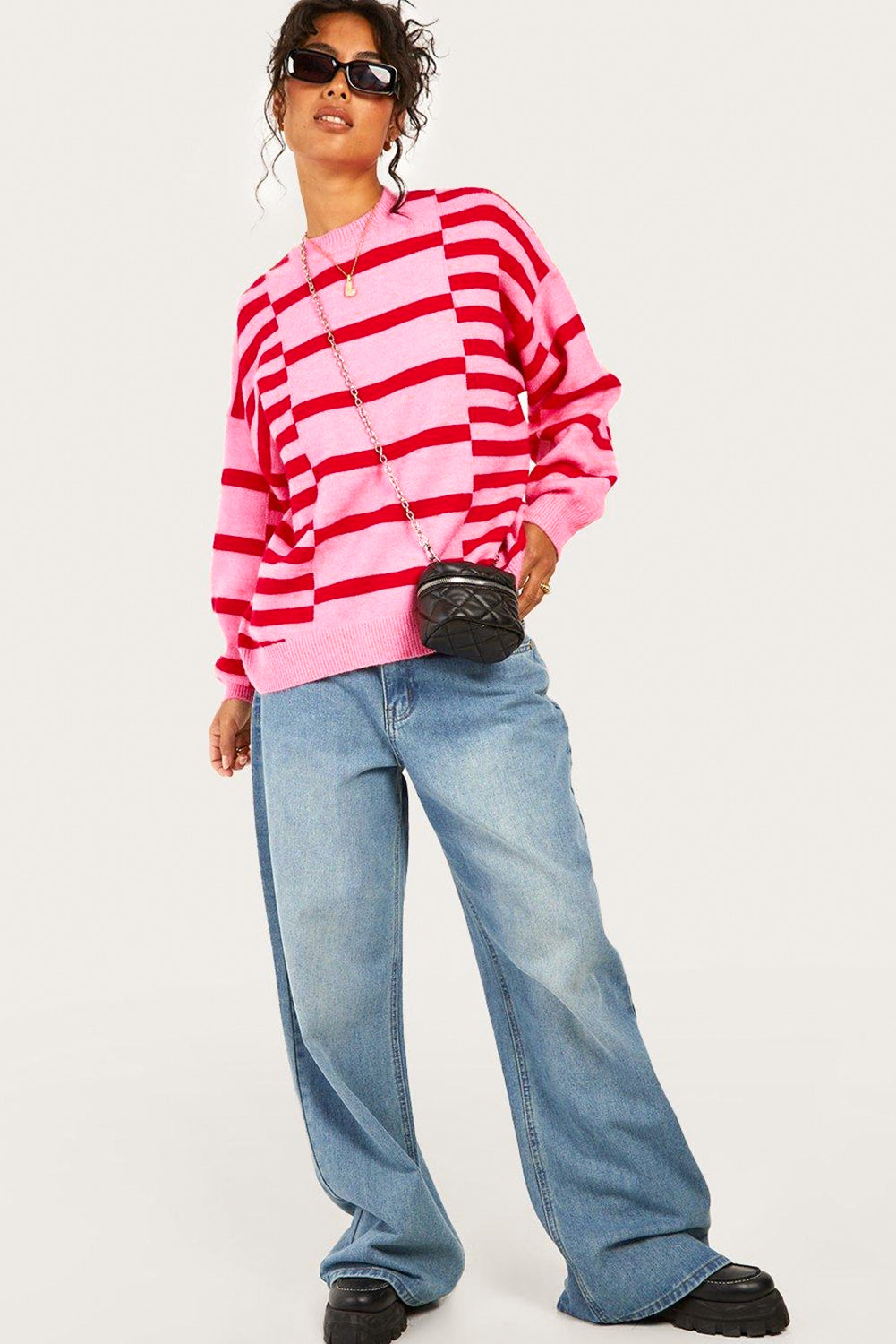 Pink Stripe Sweater