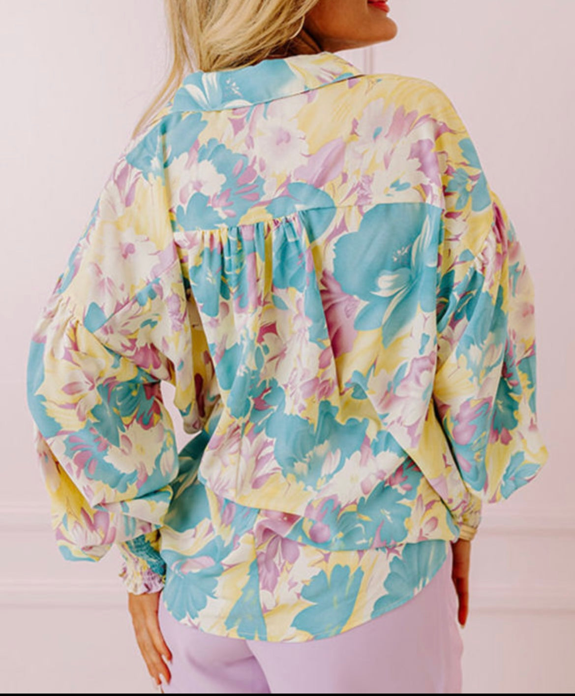 Oversized floral top