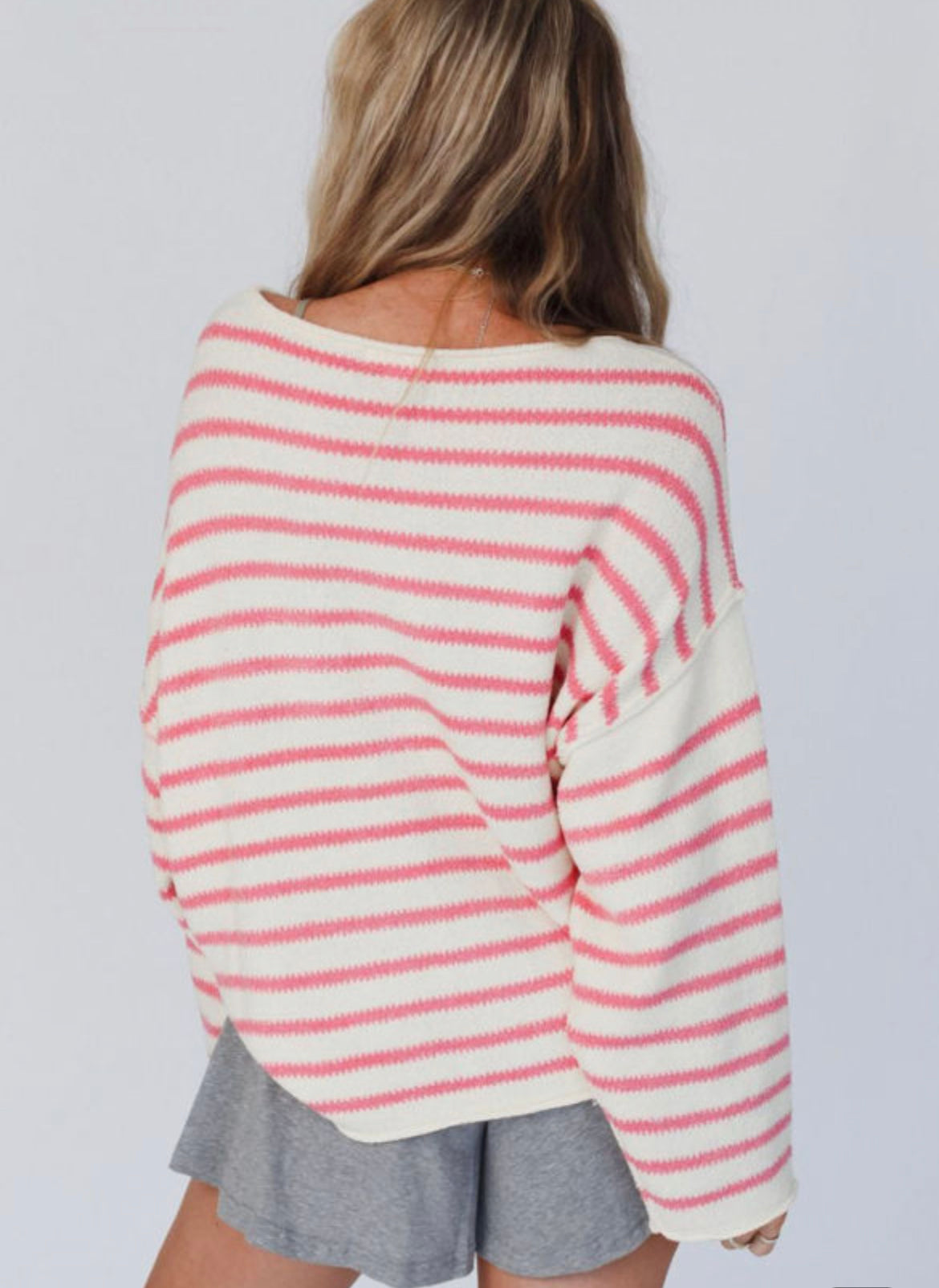Striped oversized sweater