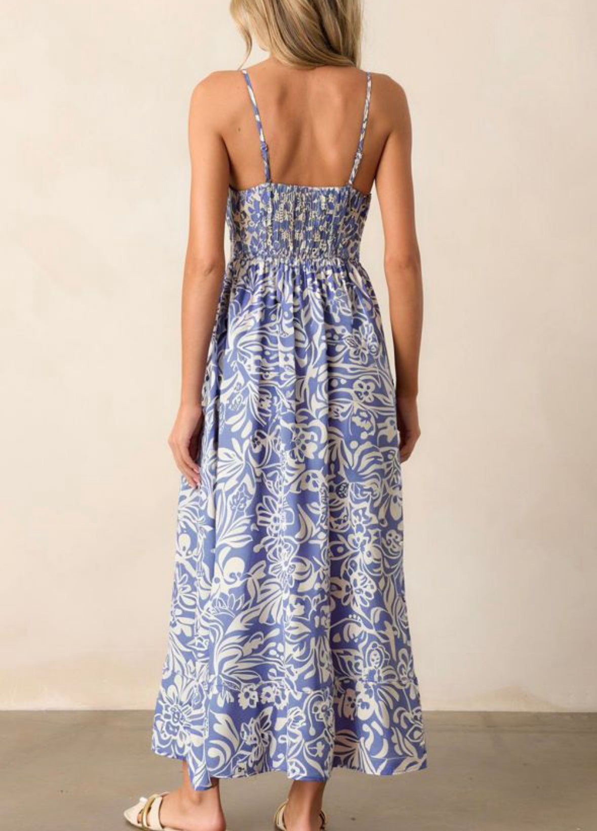Blue floral maxi