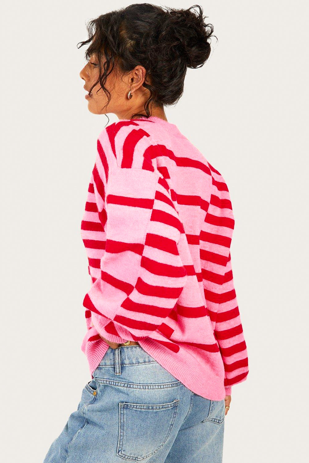 Pink Stripe Sweater