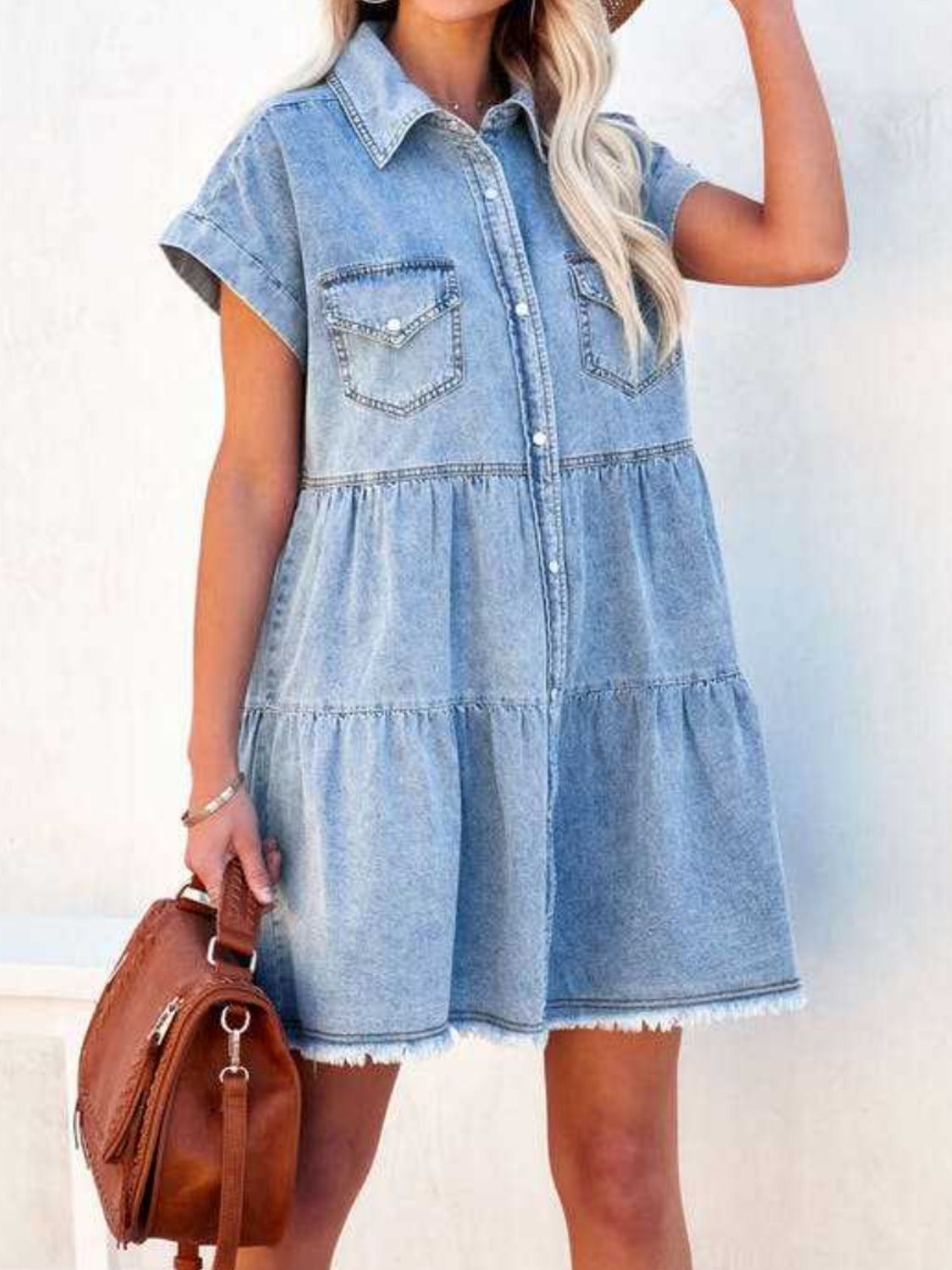 raw denim dress Jacadi - Girl raw denim dress - Blue