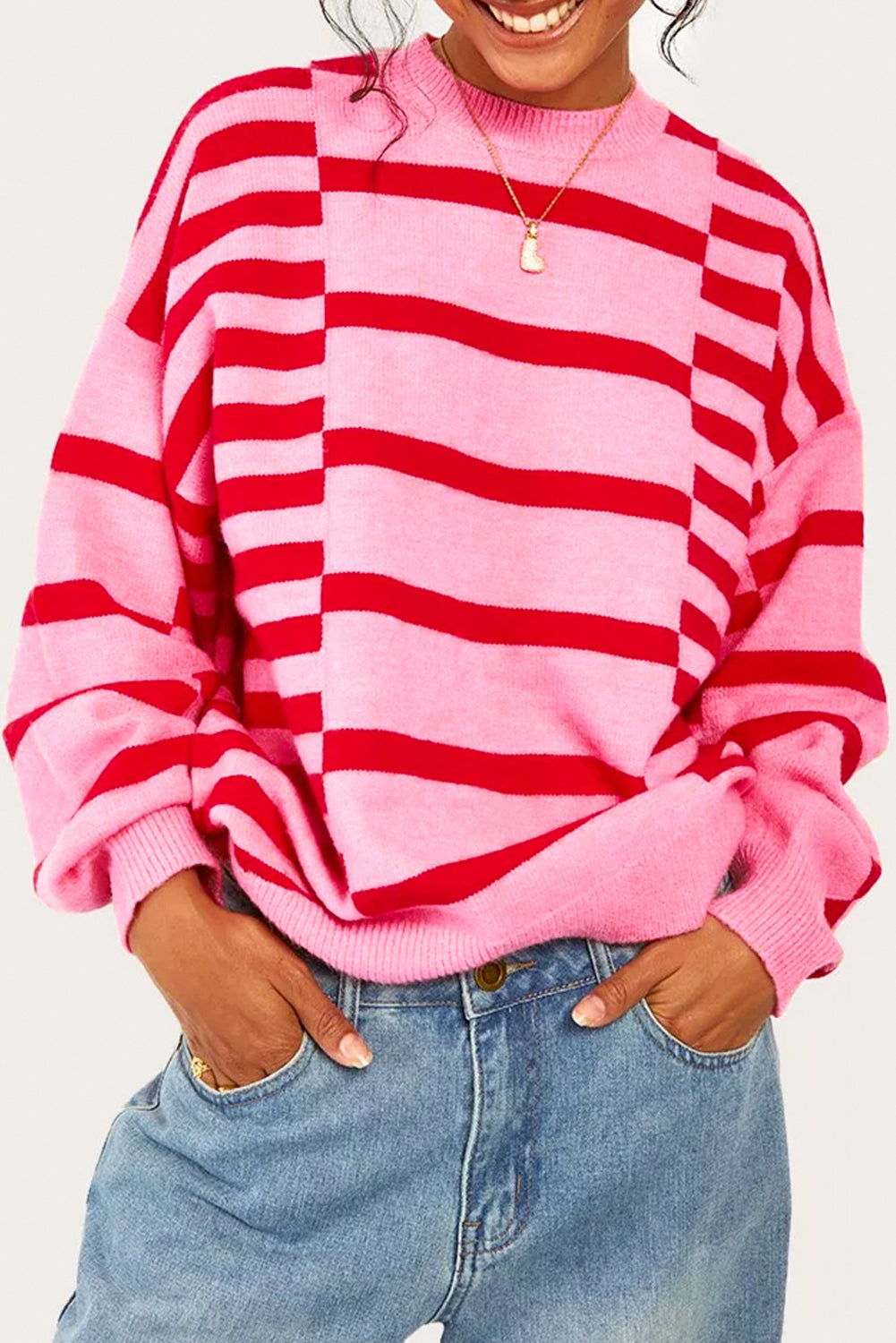 Pink Stripe Sweater