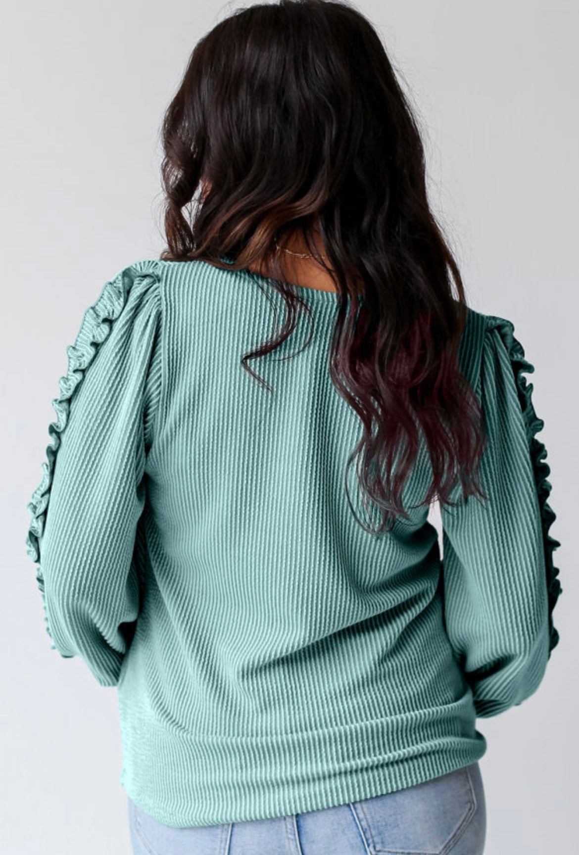 Textured blouse with sleeve detail