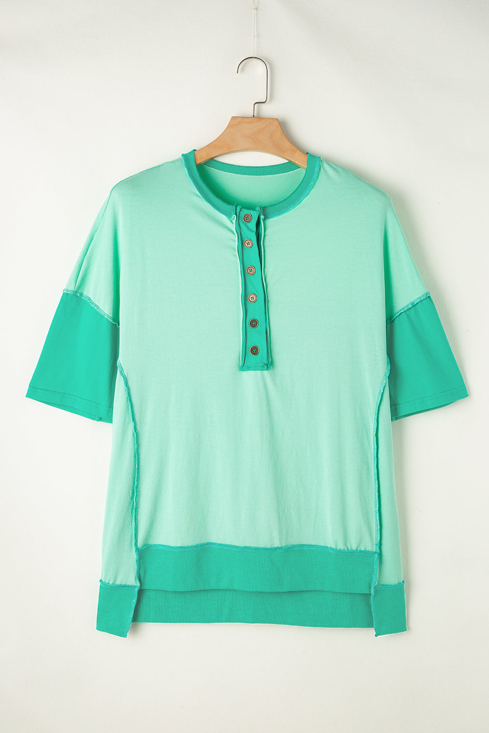 High-Low Round Neck Half Sleeve top