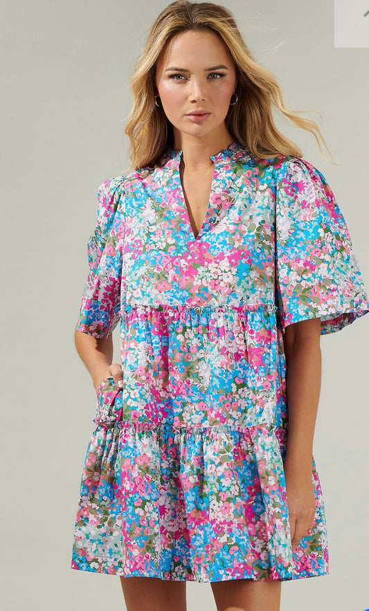 Floral shift dress