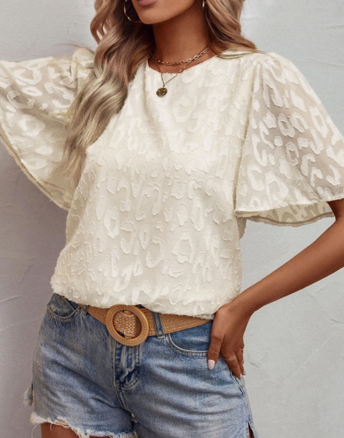 Butterfly sleeve top