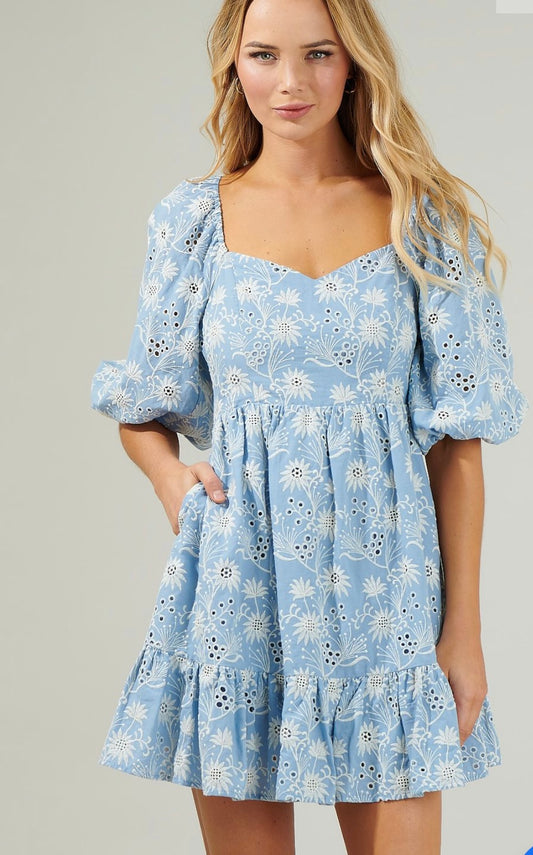 Moonflower eyelet dress