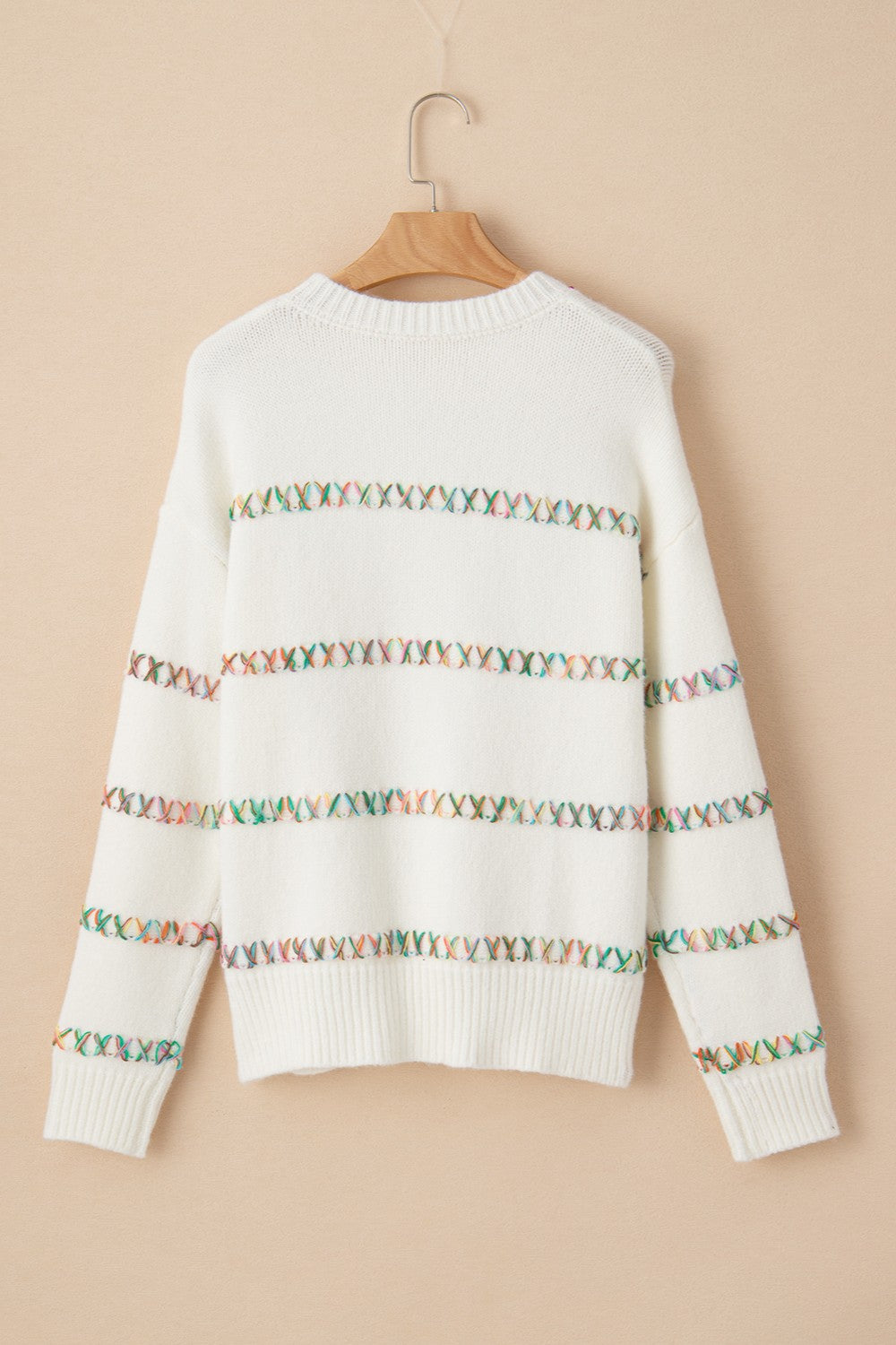 Colorful stitching Sweater