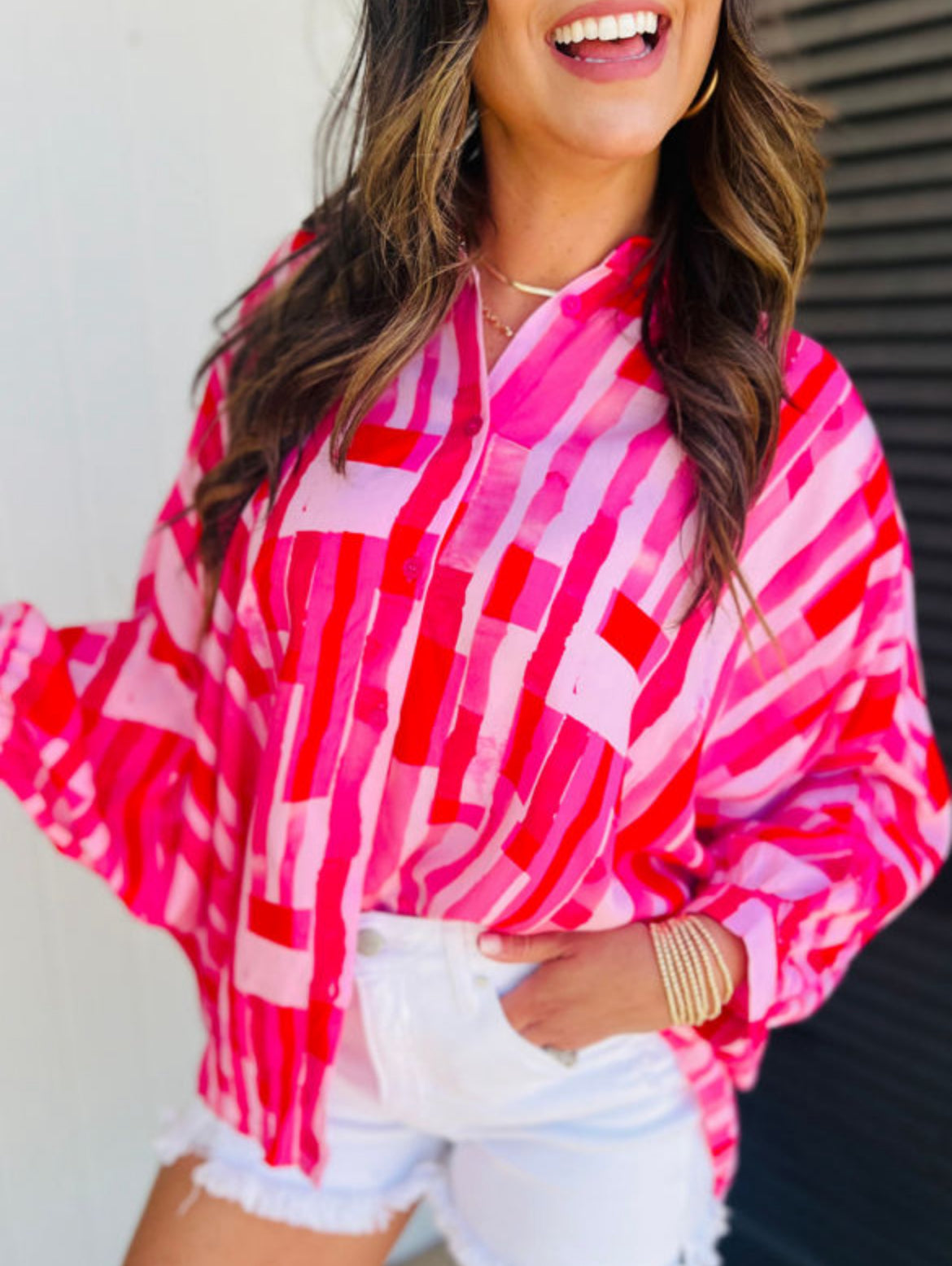 Pink abstract top