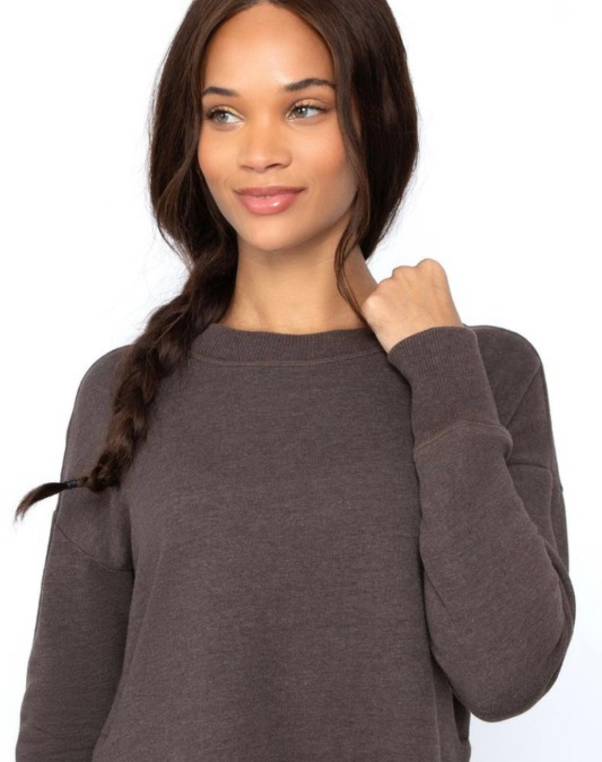 Stone wash draw string sweatshirt