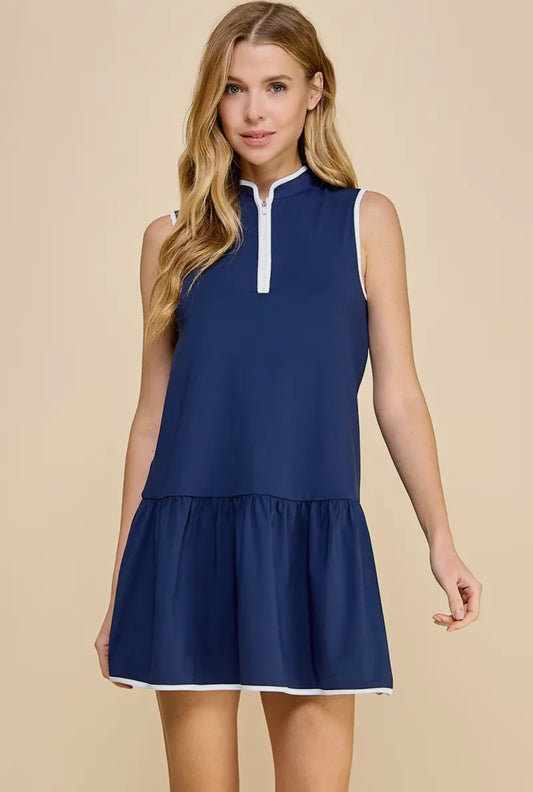 Athletic quarter zip dress