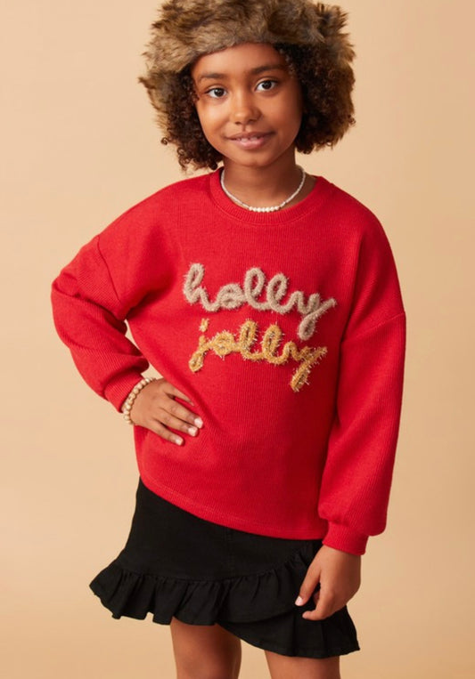 Holly Holly tinsel girls sweater