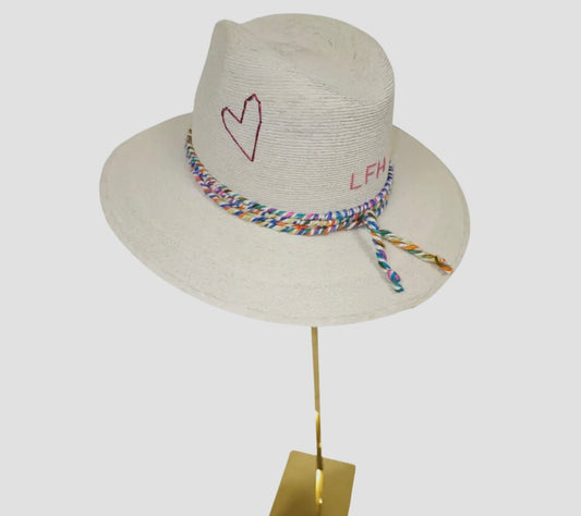 Baldiz hat heart with monogram option