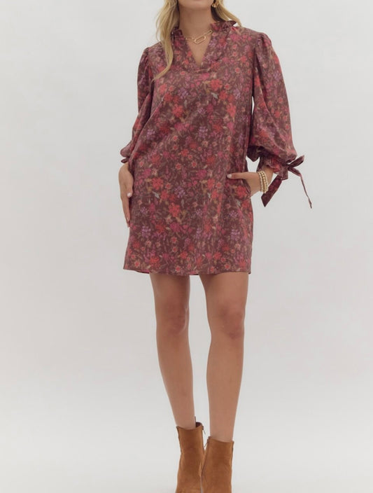 Poplin floral dress