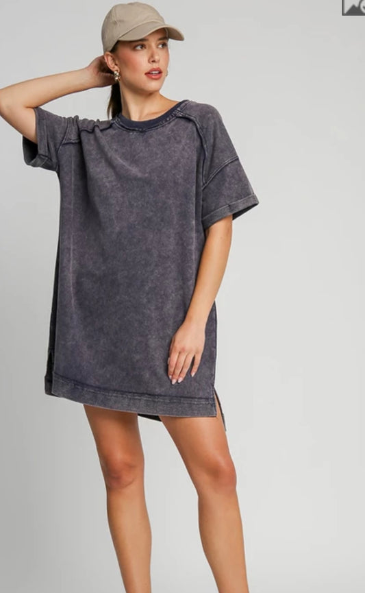 Mineral Wash French Terry Dress