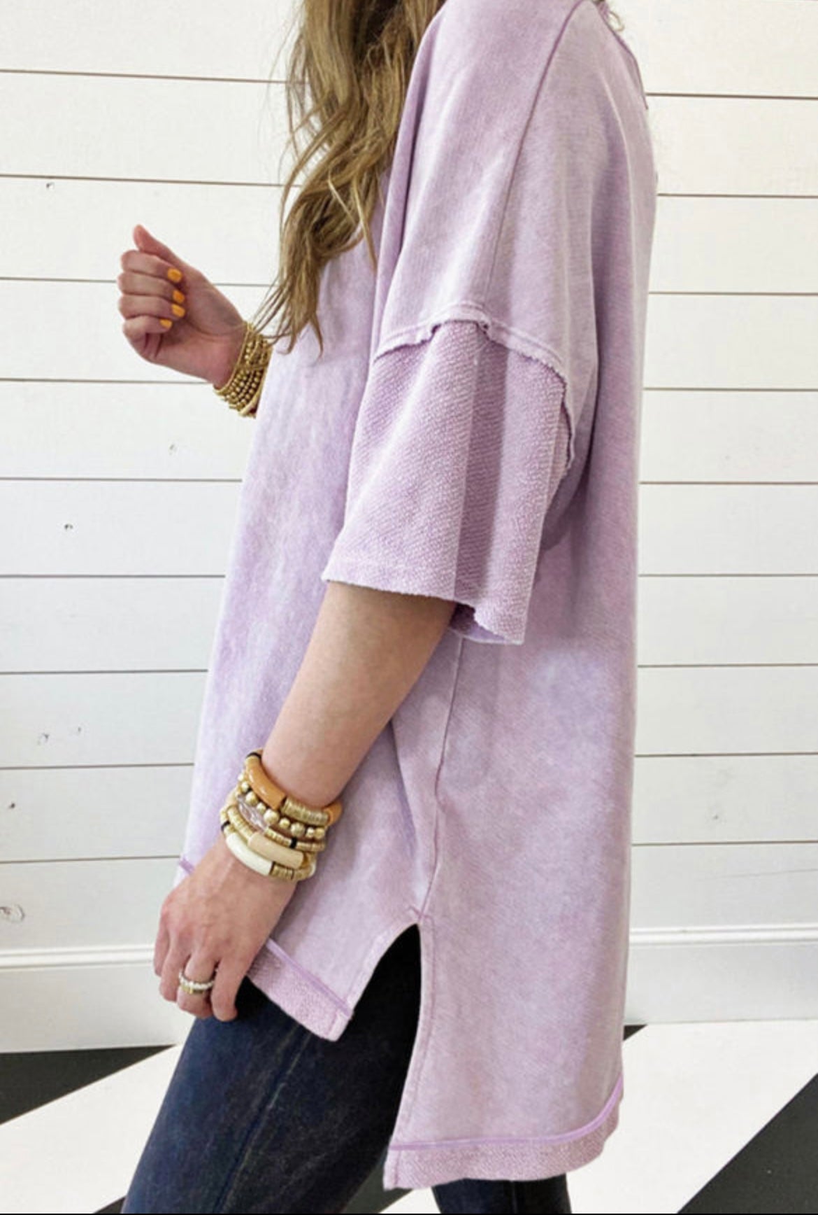 Mineral washed oversized tee