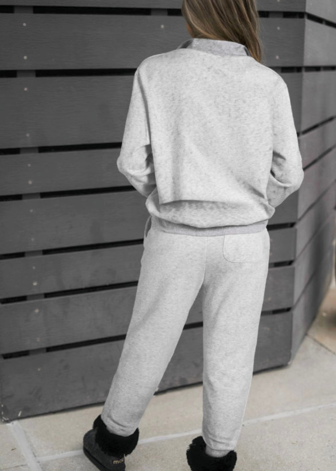 Grey sweat jogger set