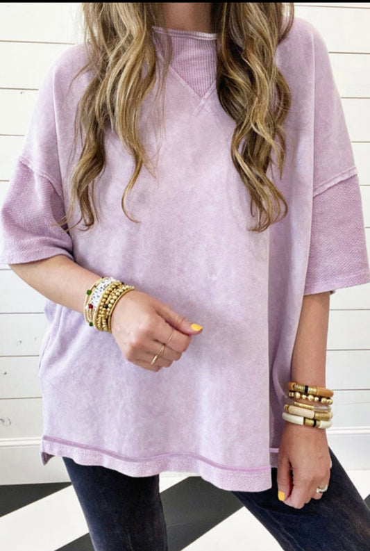 Mineral washed oversized tee