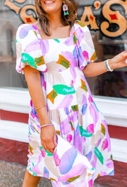 Abstract midi dress