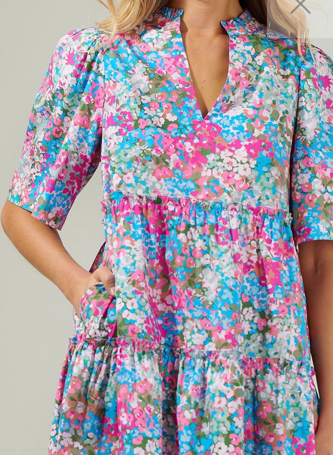 Floral shift dress