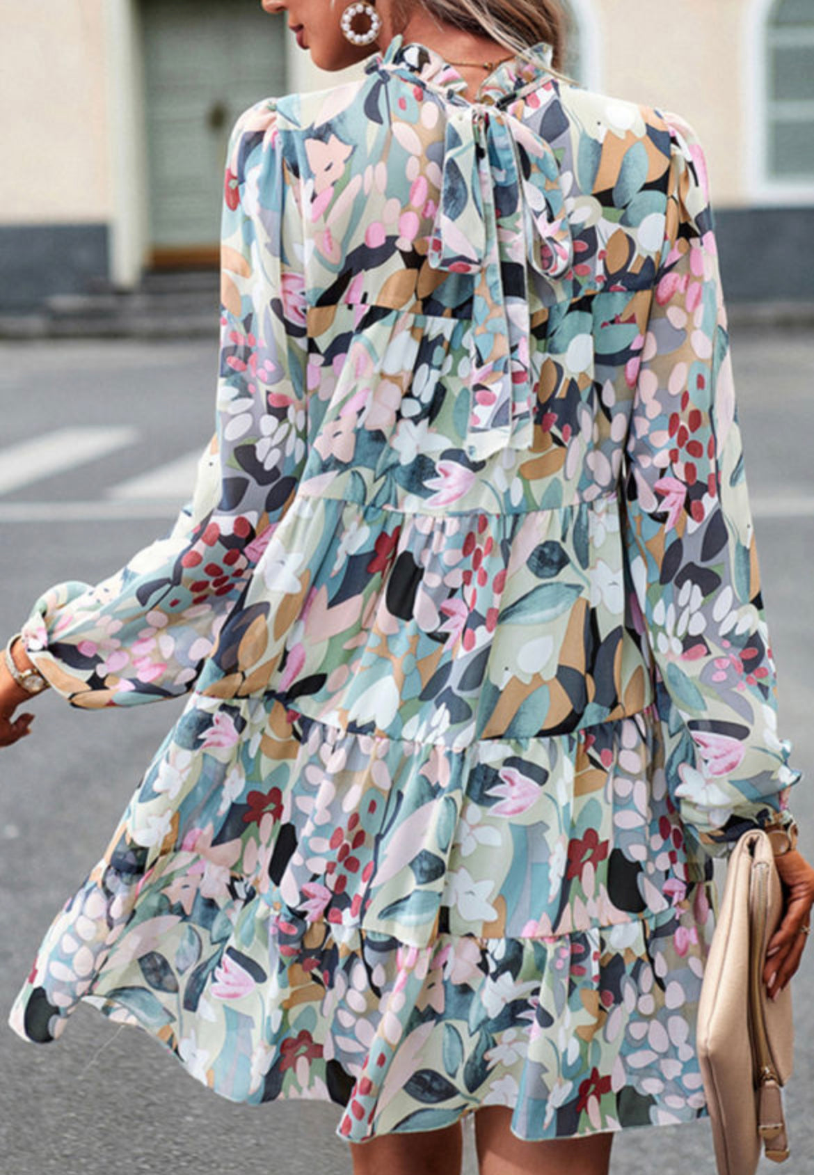 Tiered floral dress