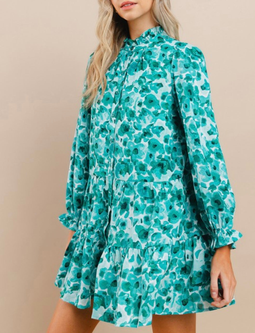 Floral long sleeve dress