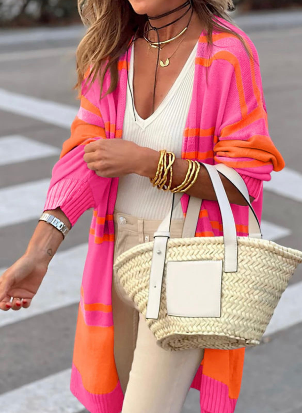 Striped cardigan