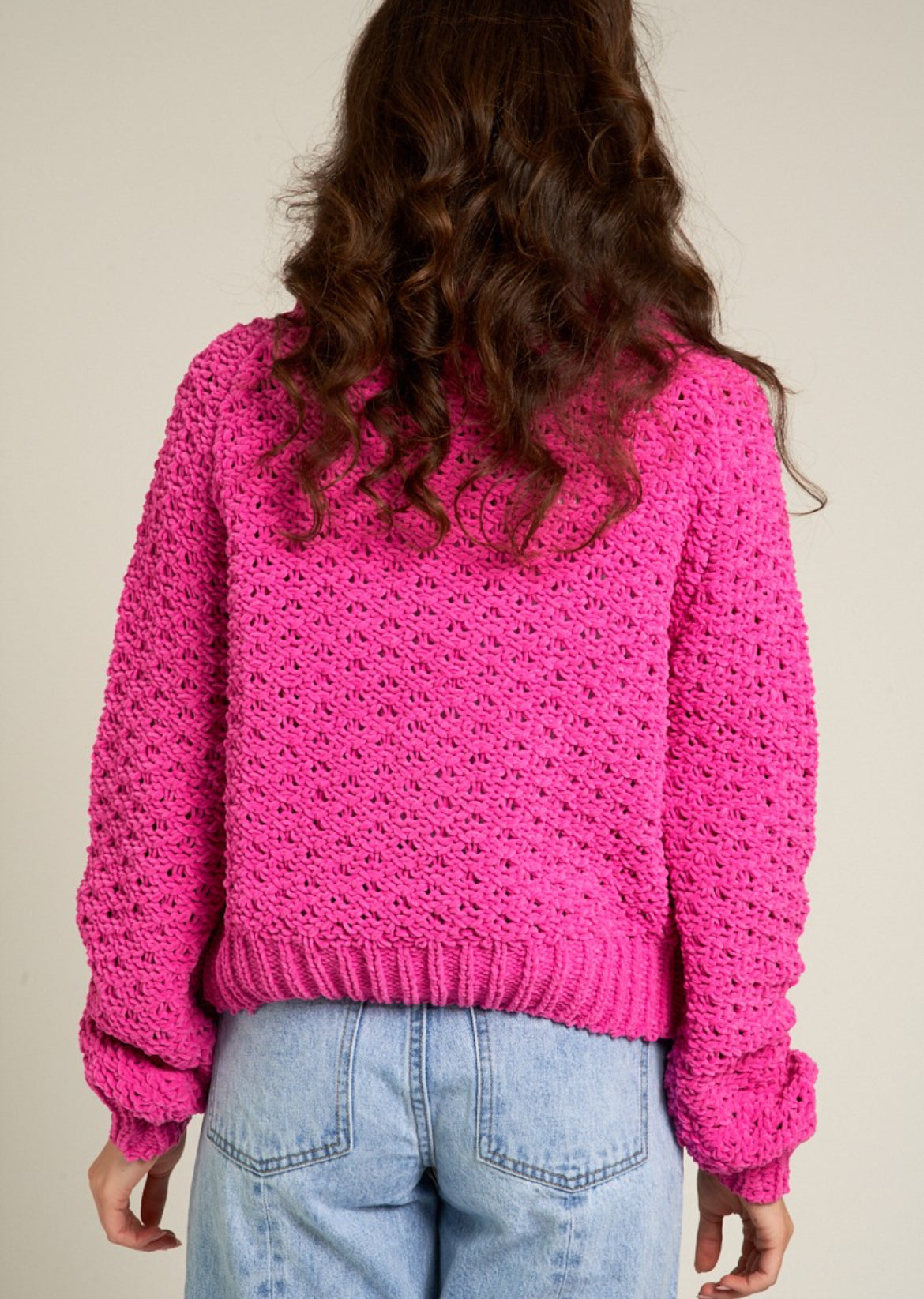 Pink cowl neck sweater