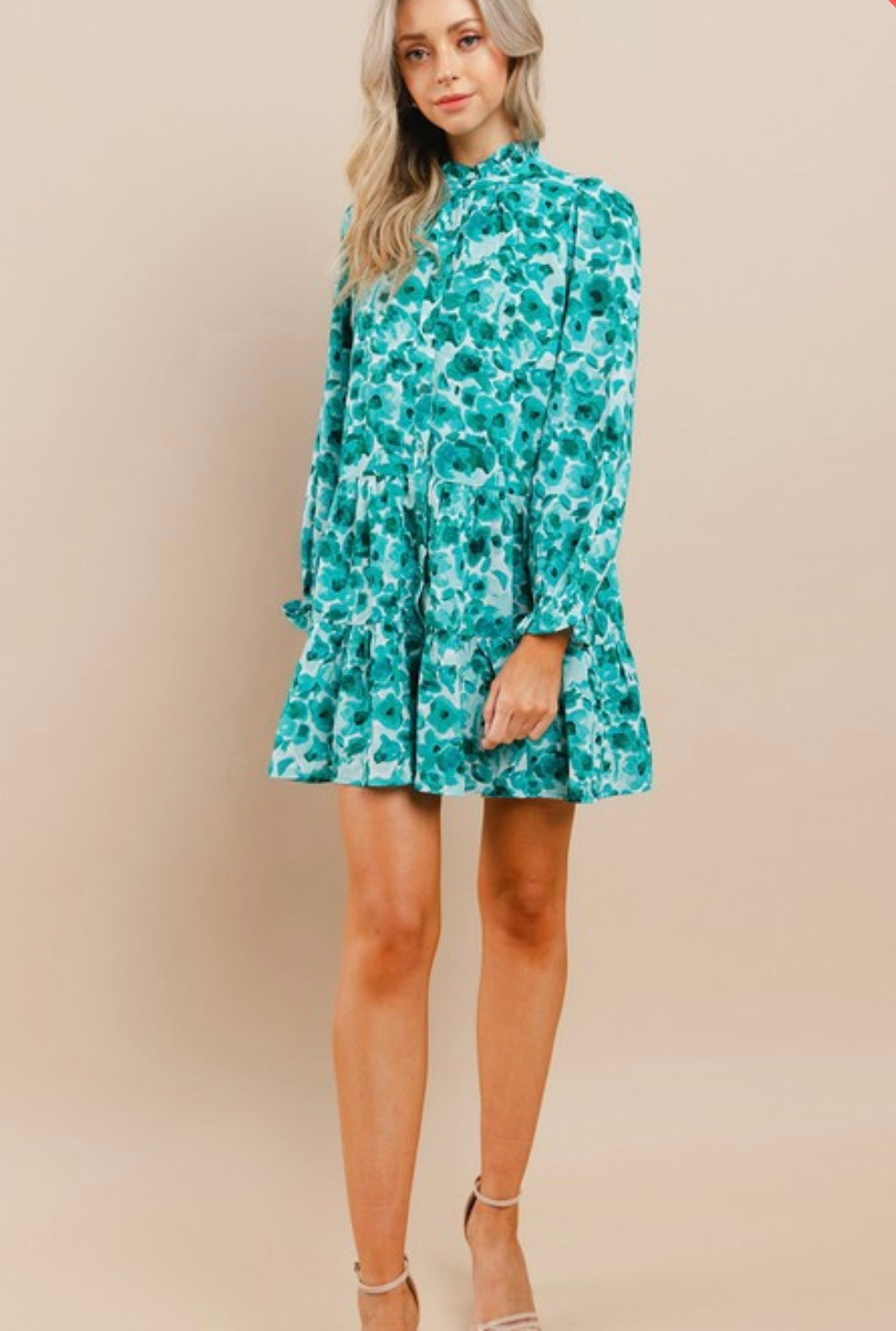 Floral long sleeve dress