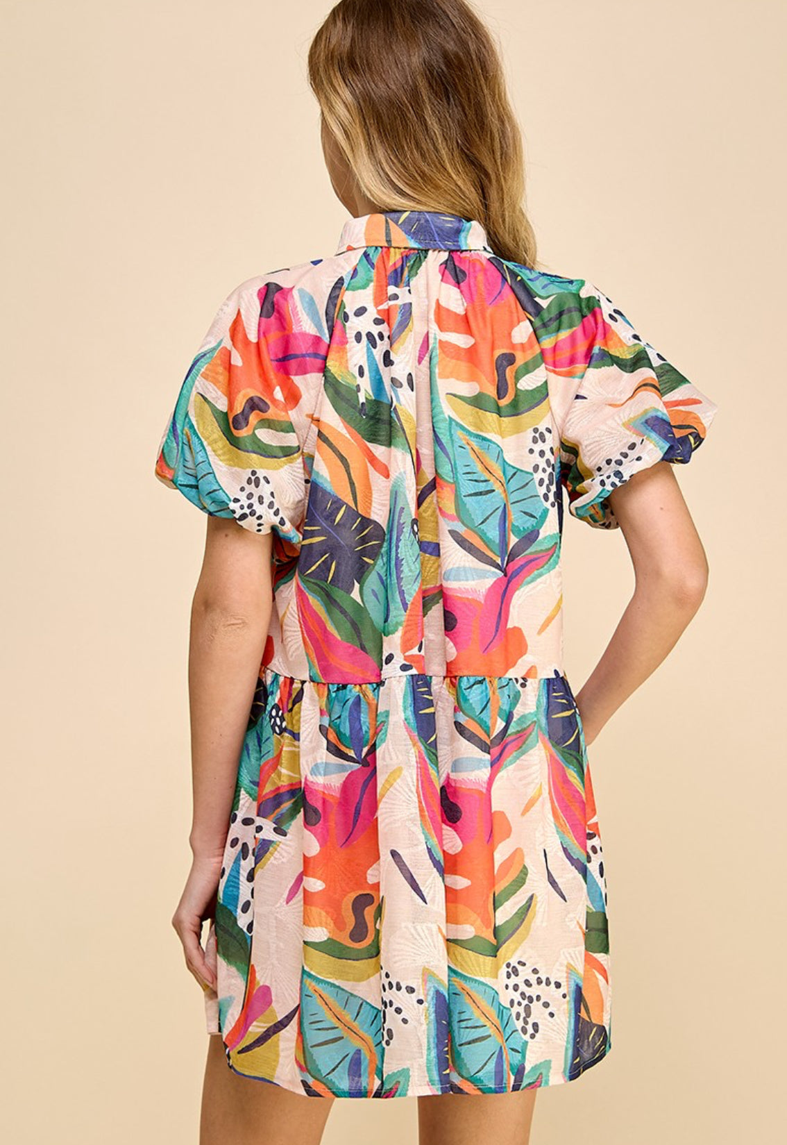 Tropical Print Dress