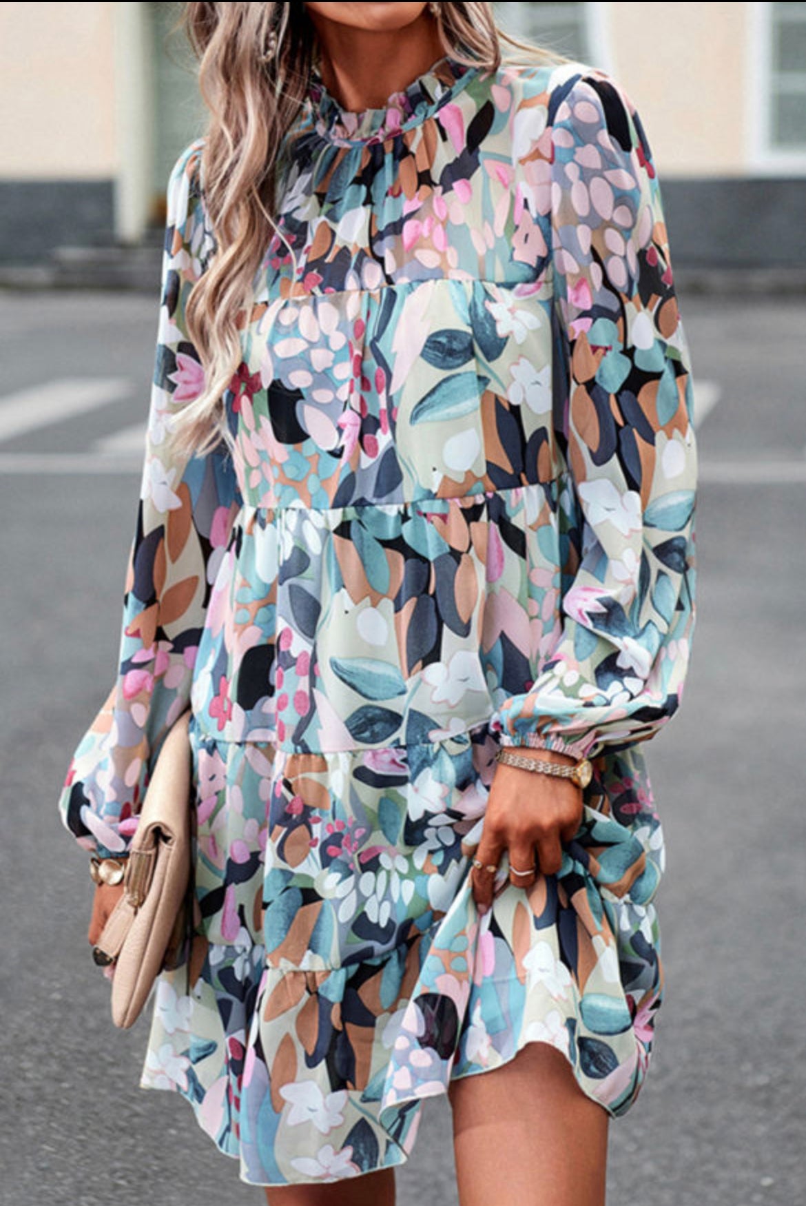 Tiered floral dress