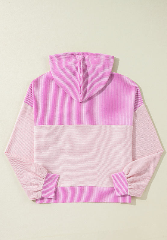 Color Block Drawstring Hoodie