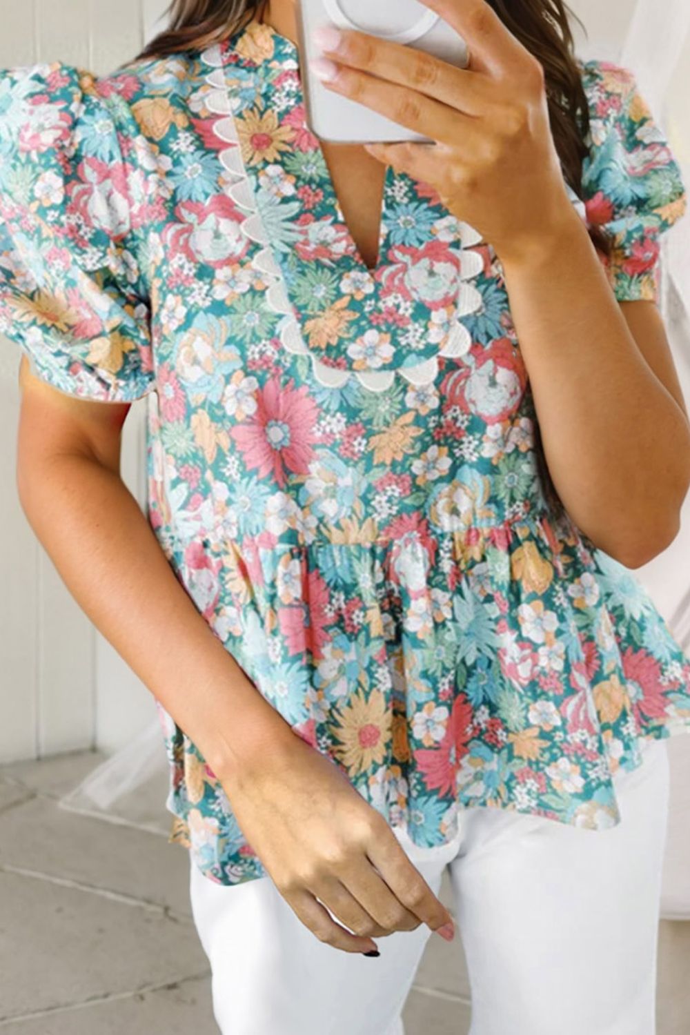 Floral short sleeve Blouse