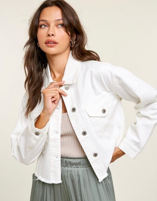 White denim jacket