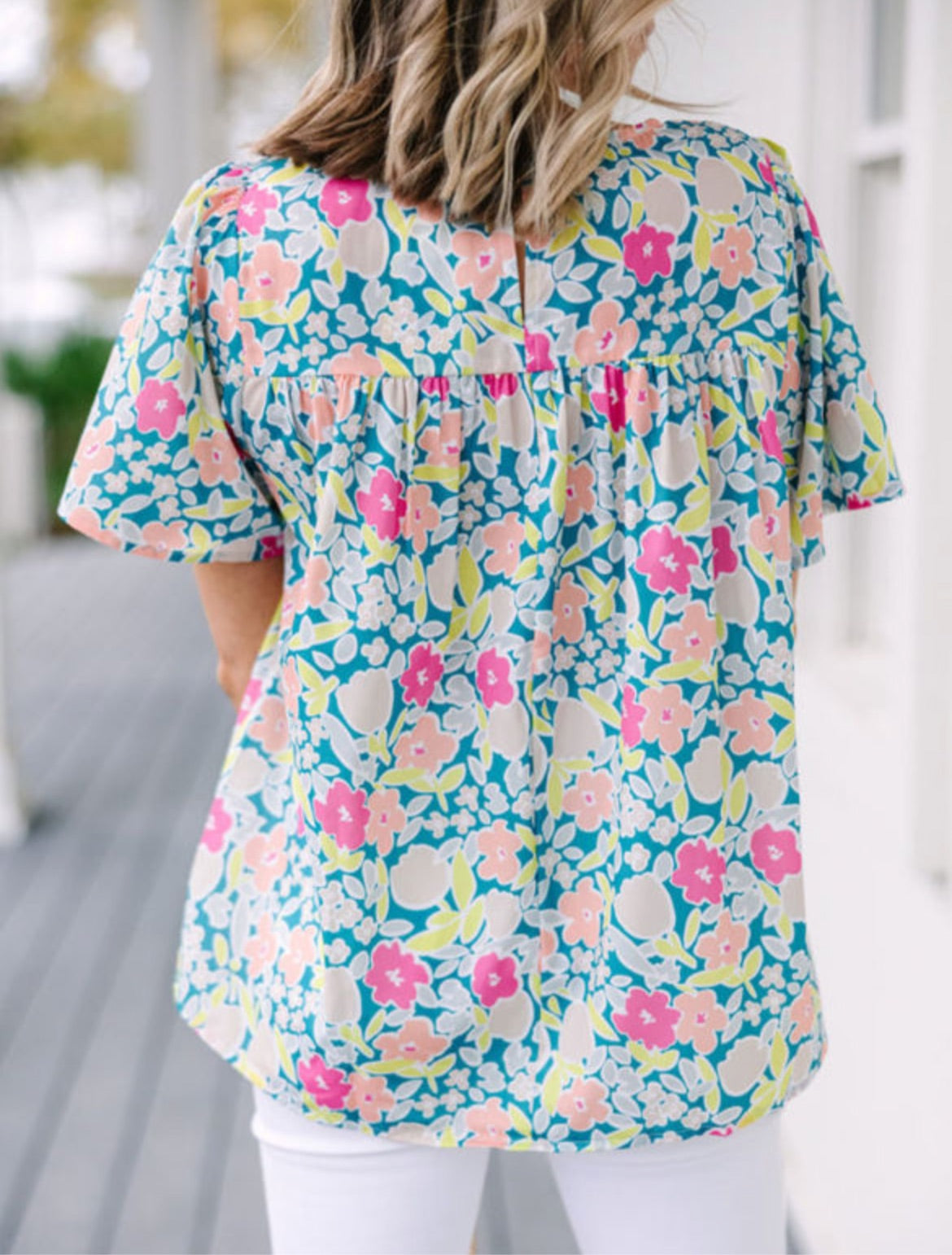 Floral baby doll top