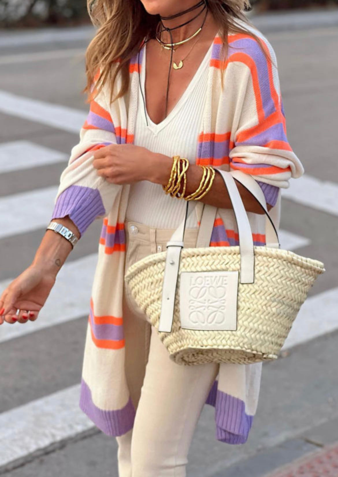 Striped cardigan