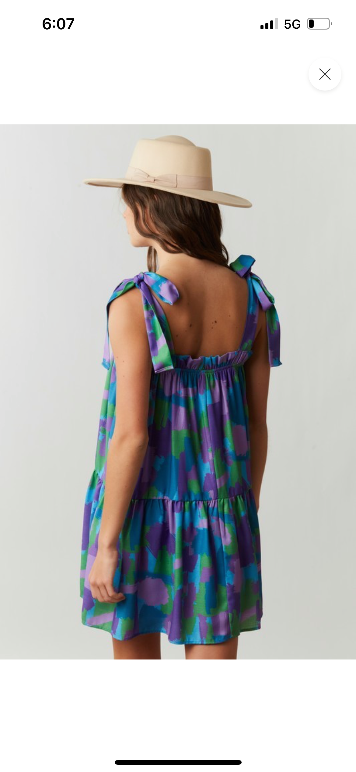 Tie sleeve multicolor dress