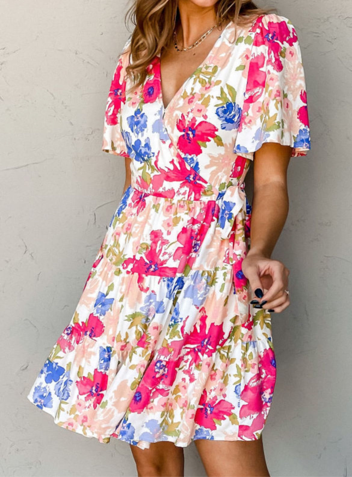 Wrap floral dress